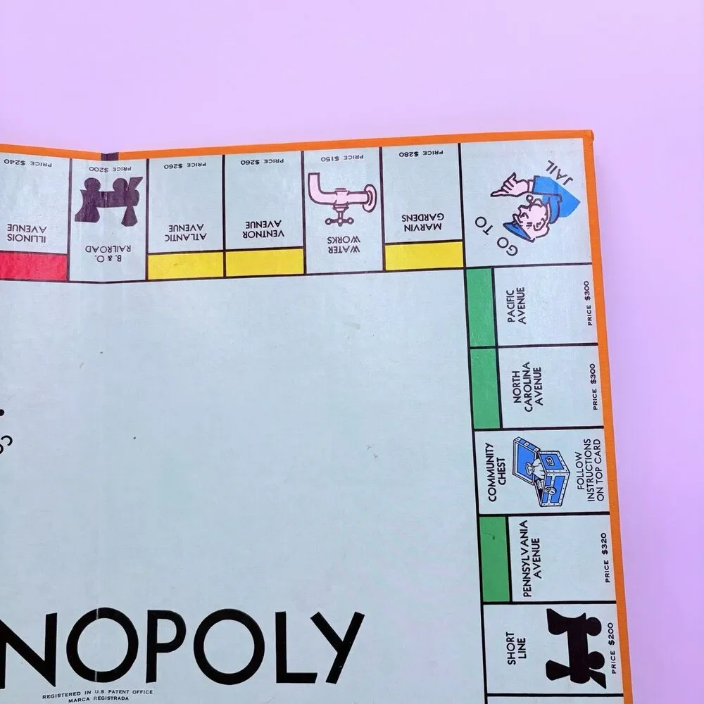 Vintage MONOPOLY 40th Anniversary Edition Classic 1974 Parker Brothers Complete